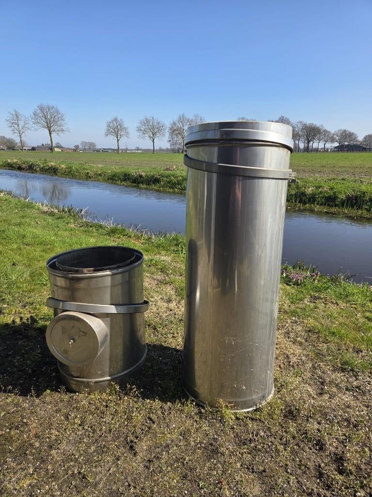 Te koop: Geïsoleerde kachelpijp Diameter 370 mm, Huis en Inrichting, Kachels, Ophalen, Zo goed als nieuw, Hout, Houtkachel