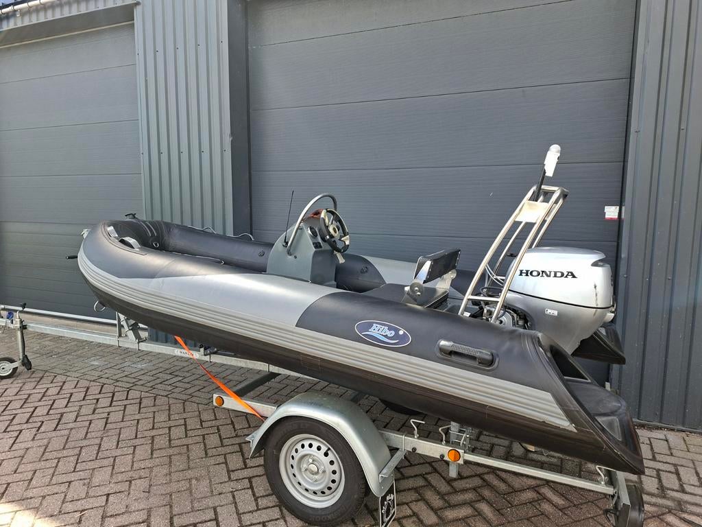 Prachtige Hibo RIB 360 + Honda 15PK 4 Takt *2017*, Watersport en Boten, Rubberboten, Overige merken, Gebruikt, Ophalen of Verzenden