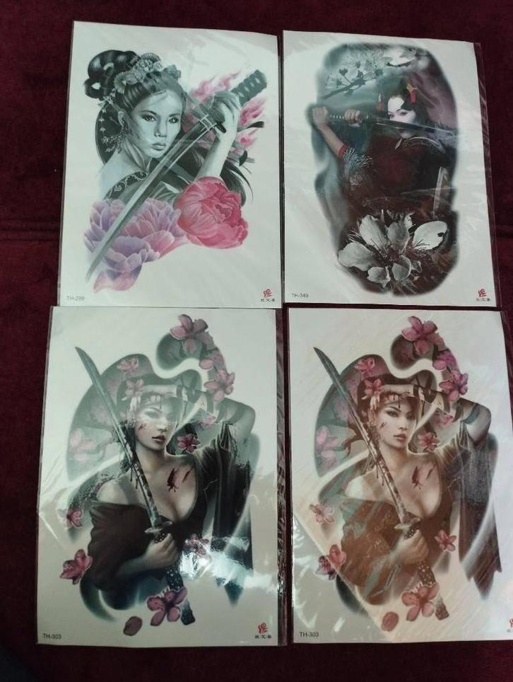 Tydelijke tattoos 20 cm, Verzamelen, Stickers, Nieuw, Overige typen, Ophalen