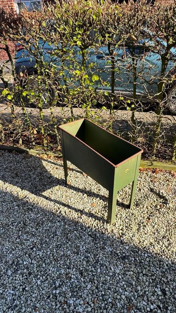 Vintage metal plantenbak 'Copema Amsterdam', Ophalen, Gebruikt, Minder dan 60 cm, Metaal
