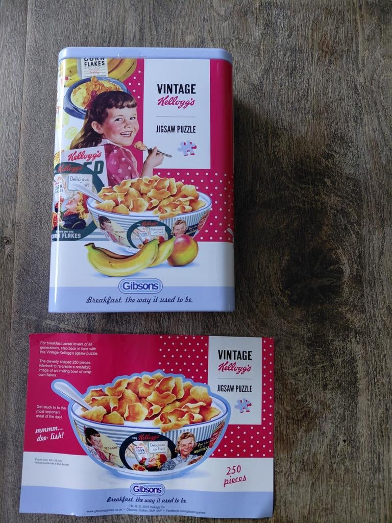 Kellogg's jigsaw puzzle, Ophalen of Verzenden, Minder dan 500 stukjes, Gebruikt, Legpuzzel
