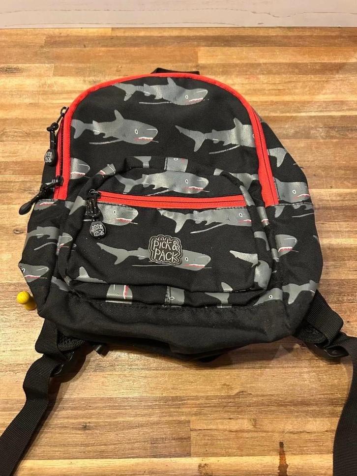 Pick & pack rugtas haaien 30x30cm, Kinderen en Baby's, Kindermode-accessoires, Zo goed als nieuw, Ophalen of Verzenden