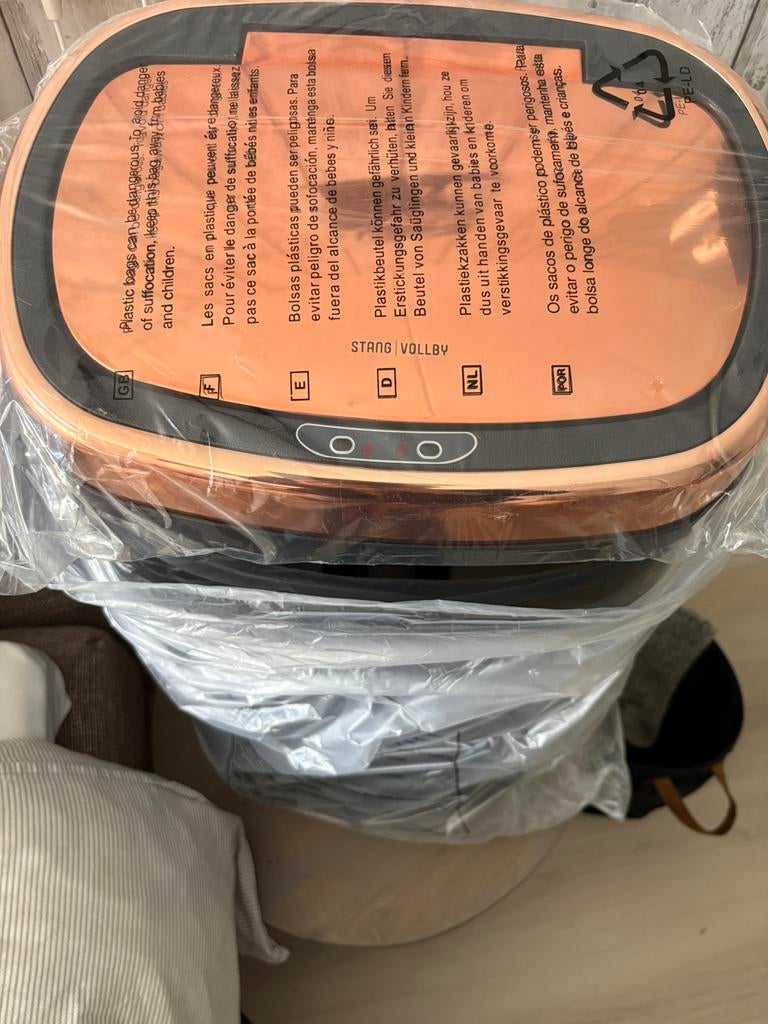 prullenbak met sensor, Ophalen, 40 liter of meer, Zo goed als nieuw, Rvs