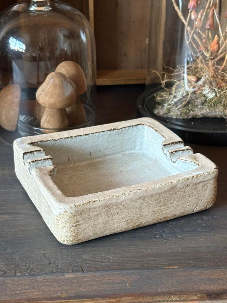 Vintage asbak “ gereserveerd”, Ophalen of Verzenden, Zo goed als nieuw, Rechthoekig, Overige materialen