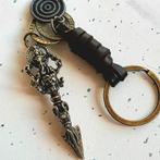 Messing Ganesha Dorje Vajra met Luxe leren sleutelhanger, Ophalen