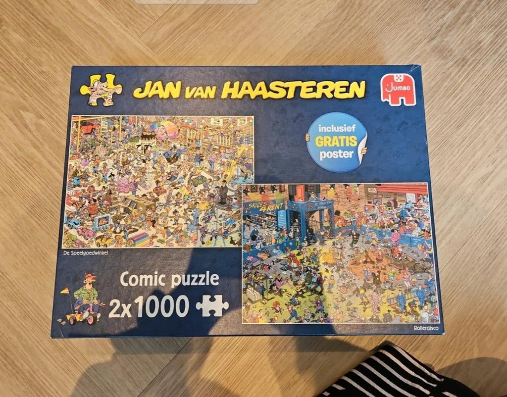 Dubbele Jan van Haasteren puzzel compleet., Hobby en Vrije tijd, Denksport en Puzzels, Ophalen of Verzenden, 500 t/m 1500 stukjes