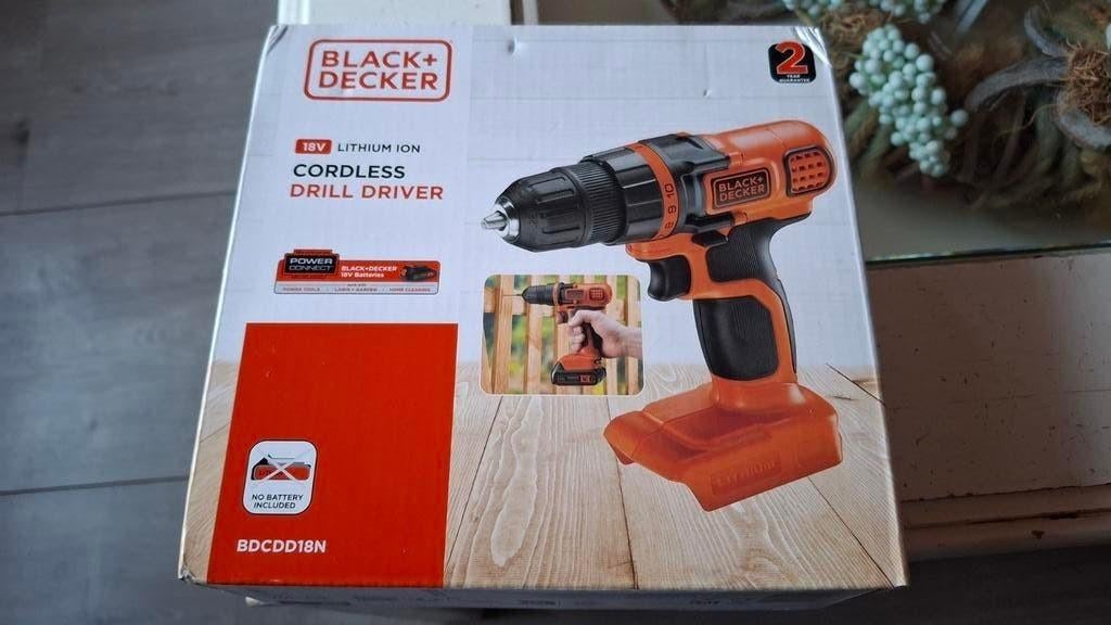 BLACK+DECKER 18V Accu Boor-/Schroefmachine BDCDD18N, Doe-het-zelf en Verbouw, Gereedschap | Boormachines, Ophalen of Verzenden