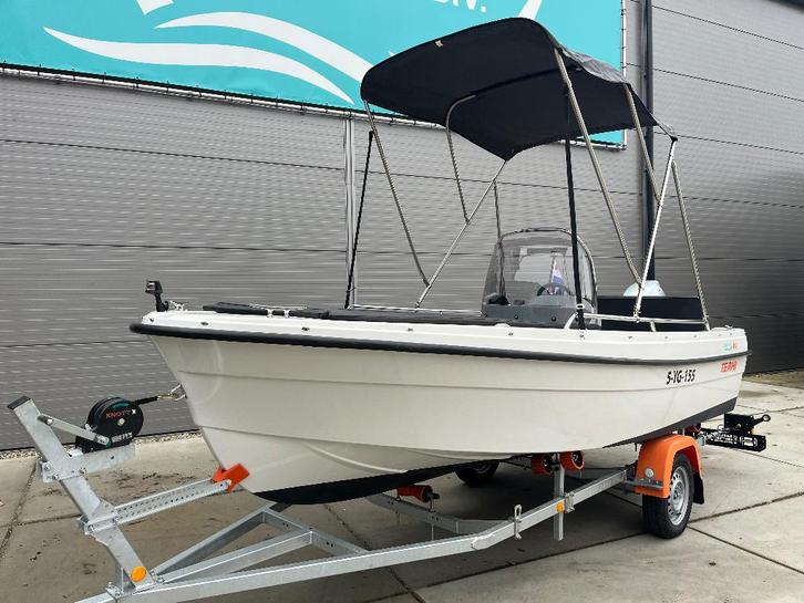 Terhi 450CC met 40PK Honda, aanhanger en fabrieksgarantie, Watersport en Boten, Speedboten, Zo goed als nieuw, 3 tot 6 meter, Benzine
