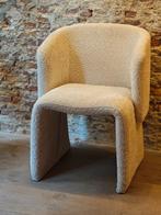 Teddy boucle fauteuil wit NIEUW - Loungechair, Ophalen of Verzenden, Nieuw, 75 tot 100 cm, 50 tot 75 cm