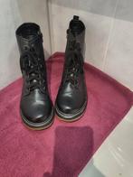 Zwarte veterlaarzen met rits - Maat 40, Zwart, Lage of Enkellaarzen, Ophalen of Verzenden, Onbekend