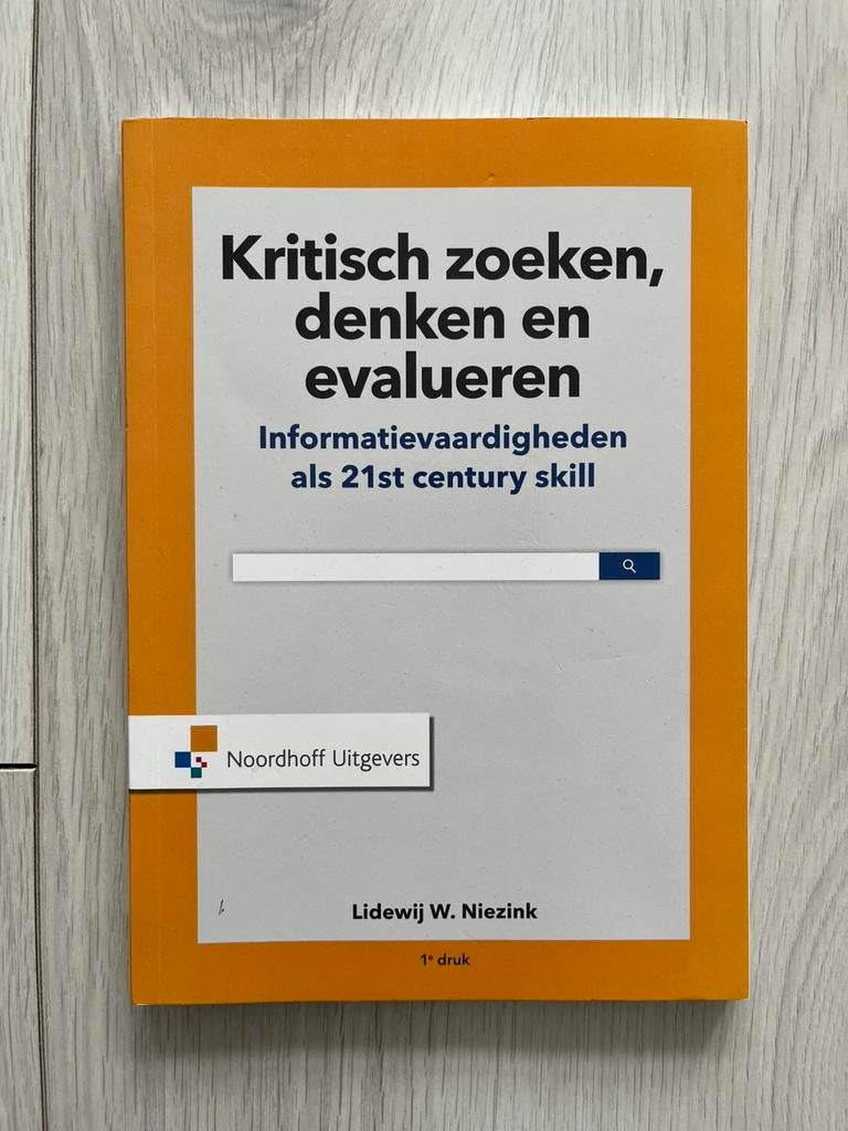 Kritisch zoeken, denken en evalueren, Sociale wetenschap, Nieuw, Ophalen of Verzenden, Lidewij w. Niezink