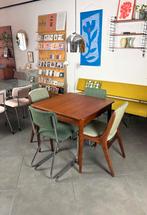 Vintage vierkante eettafel van teakhout, Huis en Inrichting, Tafels | Eettafels, Ophalen, Gebruikt, 50 tot 100 cm, 50 tot 100 cm