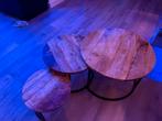 Ronde salon tafel set van 3, Ophalen, 50 tot 100 cm, Rond, Zo goed als nieuw