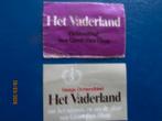 Luciferetiket Het Vaderland Ochtendblad Den Haag 2 stuks, Ophalen of Verzenden, Gebruikt, Luciferdoosjes of -merken