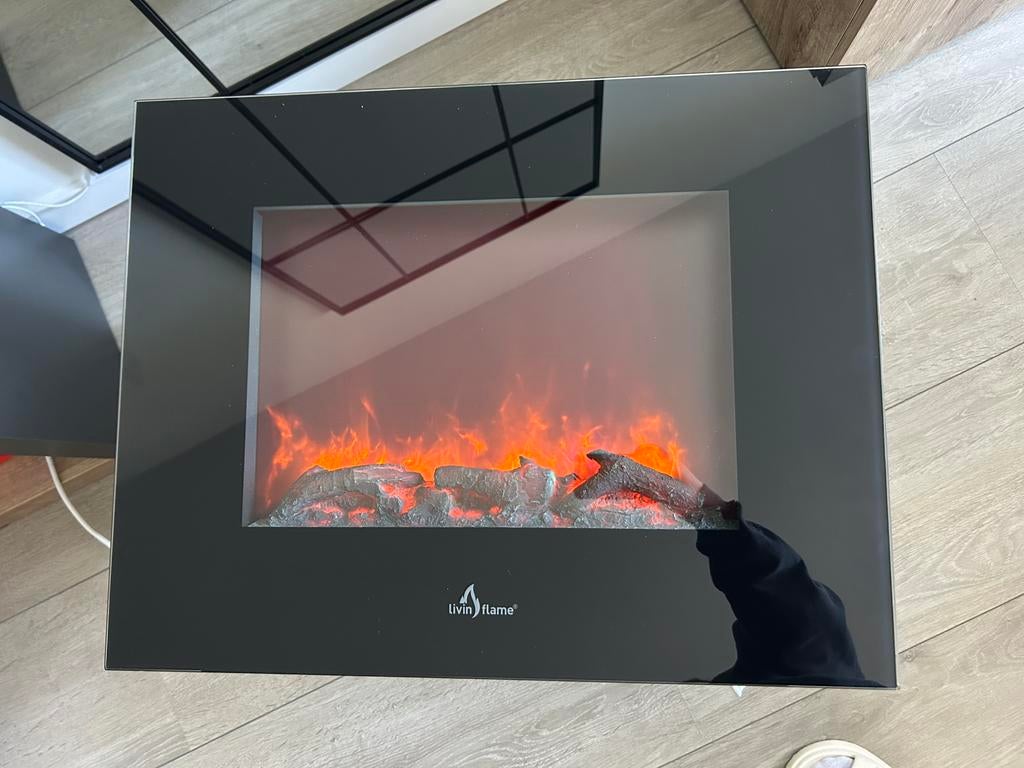 Living Flame Elektrische Haard - Zo goed als nieuw, Ophalen, Zo goed als nieuw, Hangende haard, Elektrische haard