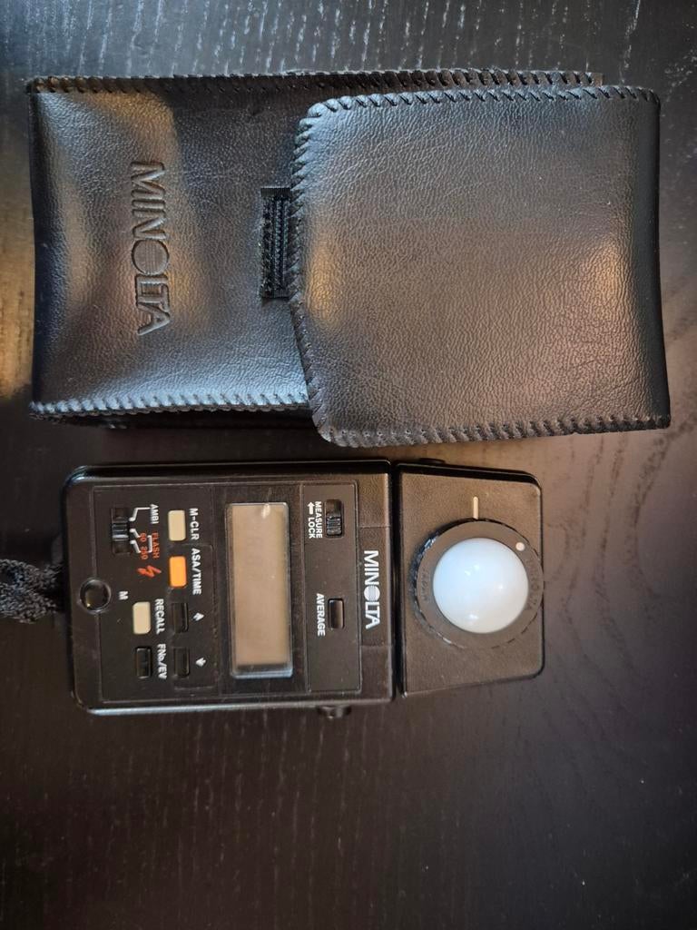 Minolta Lichtmeter met etui, Ophalen of Verzenden