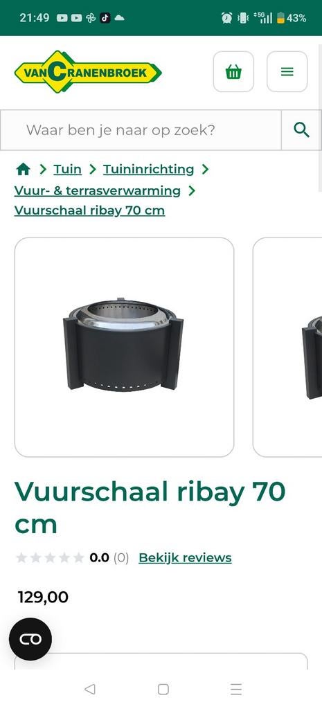 Vuurschaal gezocht, Ophalen, Gebruikt