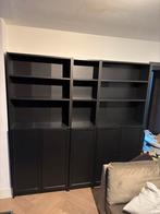 IKEA Billy Boekenkast Zwart met Deuren, Ophalen, Gebruikt, 100 tot 150 cm, 200 cm of meer
