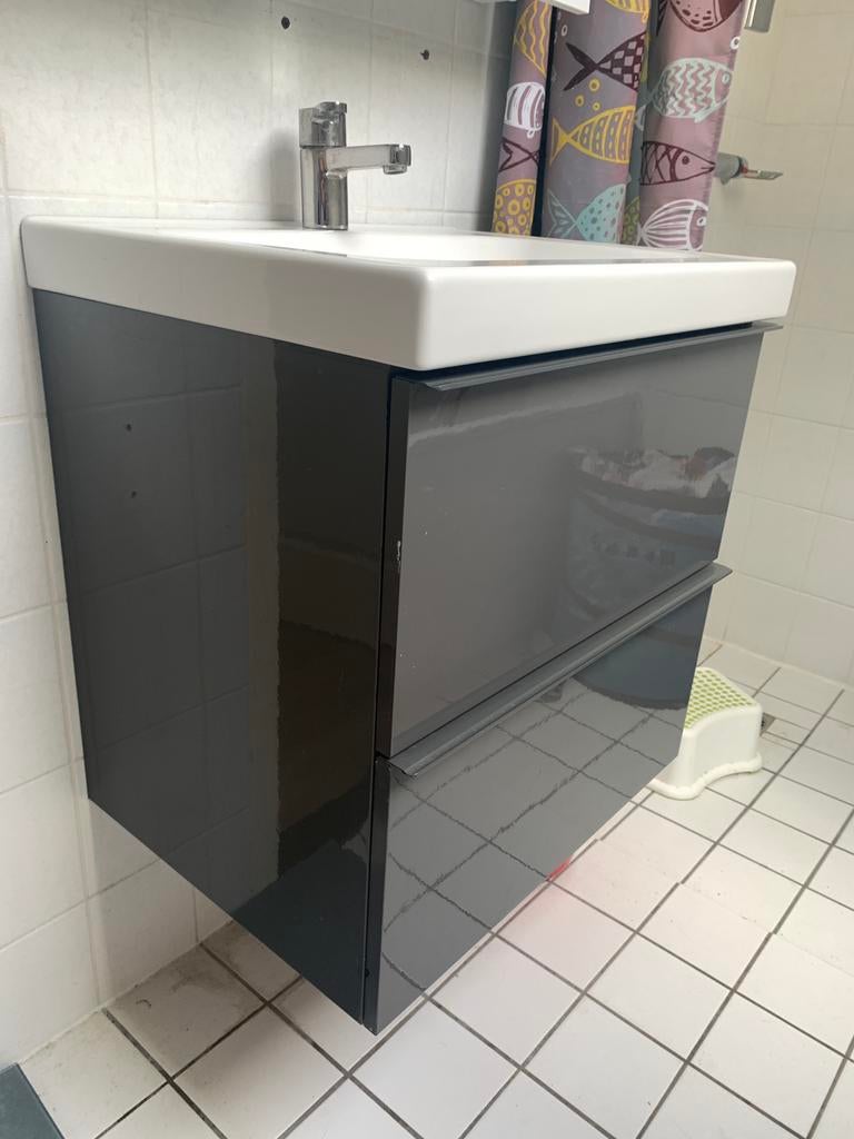 Ikea Badkamer meulen incl spiegelkast, Huis en Inrichting, Badkamer | Badkamermeubels, Zo goed als nieuw, Spiegelkast, Minder dan 100 cm