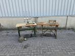 2 oude Naaimachines op brocante onderstel, Ophalen