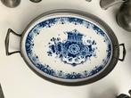 Delfts Blauw Schaal met Tinnen Rand, Antiek en Kunst, Ophalen