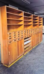 Vintage Schoolkast / Ladekast/ Boekenkast, Ophalen, Gebruikt, 200 cm of meer, Minder dan 100 cm