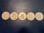 5 zilveren Rijksdaalders Willem 3 1870-‘74, Postzegels en Munten, Munten | Nederland, Koning Willem III, Zilver, 2½ gulden, Verzenden