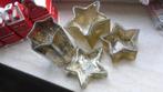 4 armeluis sterren waxinelichten, Ophalen of Verzenden, Gebruikt, Overige materialen, Minder dan 25 cm