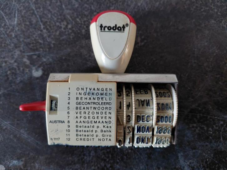 Trodat Datumstempel - Voor een liefhebber!, Hobby en Vrije tijd, Stempelen, Gebruikt, Overige typen, Ophalen of Verzenden