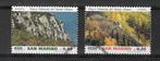 San Marino Michel 1832-1833 gestempeld EUROPA, Postzegels en Munten, Postzegels | Europa | Overig, Ophalen of Verzenden, Overige landen