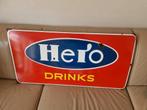 Emaillebord Hero Drinks Langcat Bussum, Ophalen of Verzenden, Zo goed als nieuw, Reclamebord