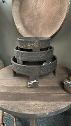 Houten chakki tafeltje dienblad verkrijgnaar in 3 afnemingen, Antiek en Kunst, Ophalen of Verzenden