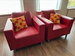 2 rode fauteuils, stoelen, Ophalen, Overige materialen, Twee, Zo goed als nieuw