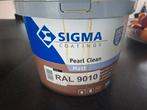 Sigma Pearl Clean kleur 9010 ( 5 liter), Doe-het-zelf en Verbouw, Verf, Beits en Lak, Ophalen, Nieuw, Wit