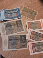 Diverse Duitse Reichsbanknote uit 1910-1923, Postzegels en Munten, Setje, Duitsland, Ophalen of Verzenden