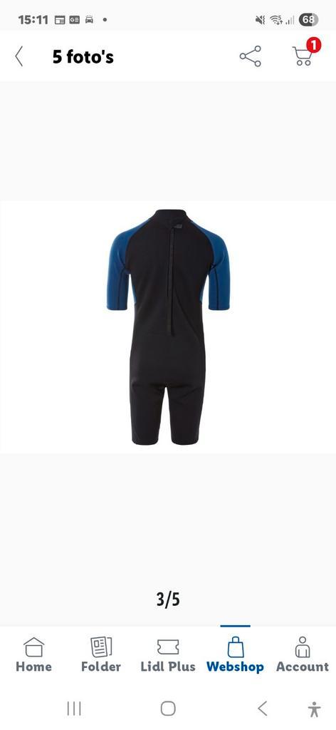 Tribord Wetsuit - Korte Mouw, Watersport en Boten, Watersportkleding, Wetsuit, Kind, Ophalen of Verzenden