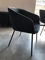 Prachtige zwarte suède stoelen  2 stuks, Huis en Inrichting, Stoelen, Twee, Ophalen of Verzenden, Zo goed als nieuw