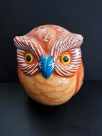 Grote aardewerk handbeschilderde uil, Ophalen of Verzenden