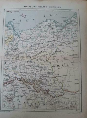 11 / Litho van J. Kuyper uit 1880 van Noord Oost Duitsland beschikbaar voor biedingen