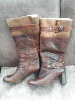 Zgan laarzen, mt.40, bont gevoerd, Ophalen of Verzenden, Zo goed als nieuw, Bruin, Hoge laarzen