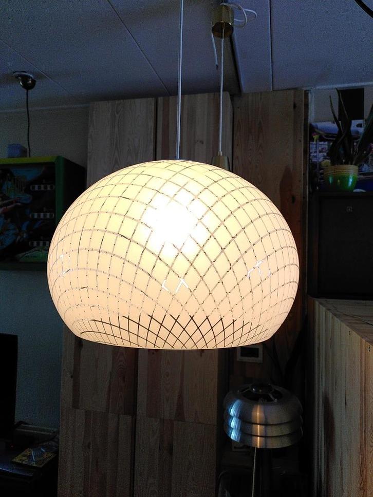 Vintage Hanglamp groot, Huis en Inrichting, Lampen | Hanglampen, Gebruikt, Minder dan 50 cm, Kunststof, Ophalen of Verzenden