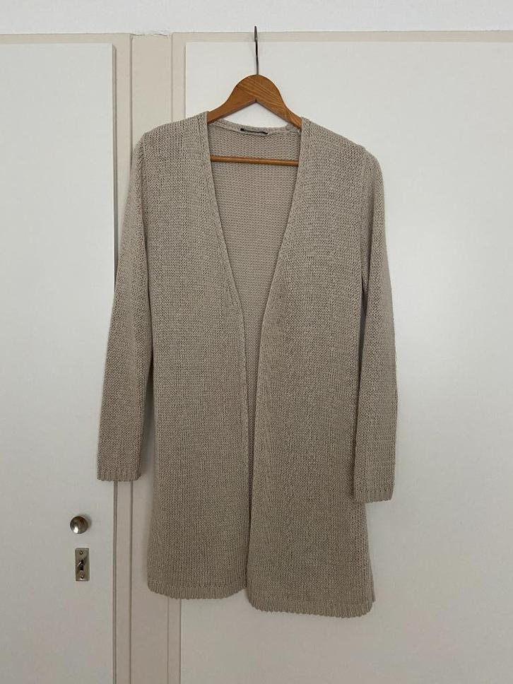 Prachtig lang beige vest Bastiaans maat M, Kleding | Dames, Truien en Vesten, Gedragen, Maat 38/40 (M), Beige, Ophalen of Verzenden