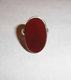 Ring zilver Carneool edelsteen, Sieraden, Tassen en Uiterlijk, Ringen, 18 tot 19, Verzenden, Met edelsteen, Dame