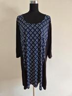 J273 - Blauw-zwarte Yoek tuniek maat XL is 50-52 (1), Kleding | Dames, Grote Maten, Ophalen of Verzenden, Zo goed als nieuw, Blauw