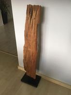 Massief teak hout pilaar beeld zuil statief 118 hoog zgan, Ophalen of Verzenden, Zo goed als nieuw
