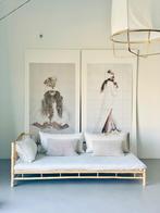 Bamboo loungebank Tine-K home, 100 tot 125 cm, Overige materialen, Zo goed als nieuw, Ophalen