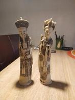 Antieke Chinese Ivoren Beelden - Set van 2, Antiek en Kunst, Ophalen of Verzenden