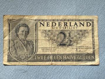 Muntbiljet 2,5 gulden Juliana beschikbaar voor biedingen