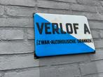 VERLOF A emaille reclamebord, Ophalen, Reclamebord, Gebruikt, .