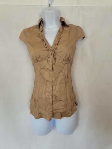 Leuke bruine blouse katoen + stretch mt 34 merk Atmosphere beschikbaar voor biedingen